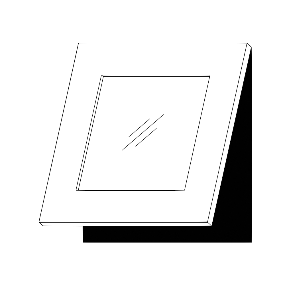 Horisontell vitrinlucka