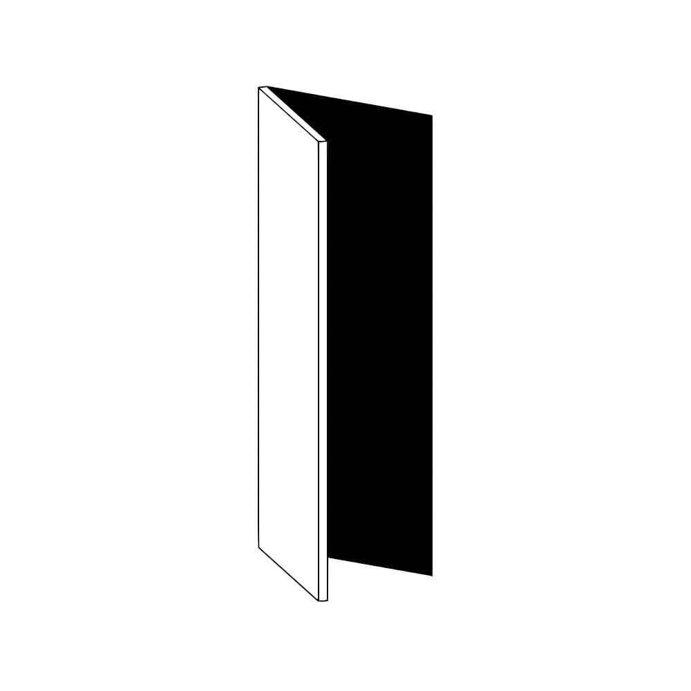 Vägghörnskåplucka 45°