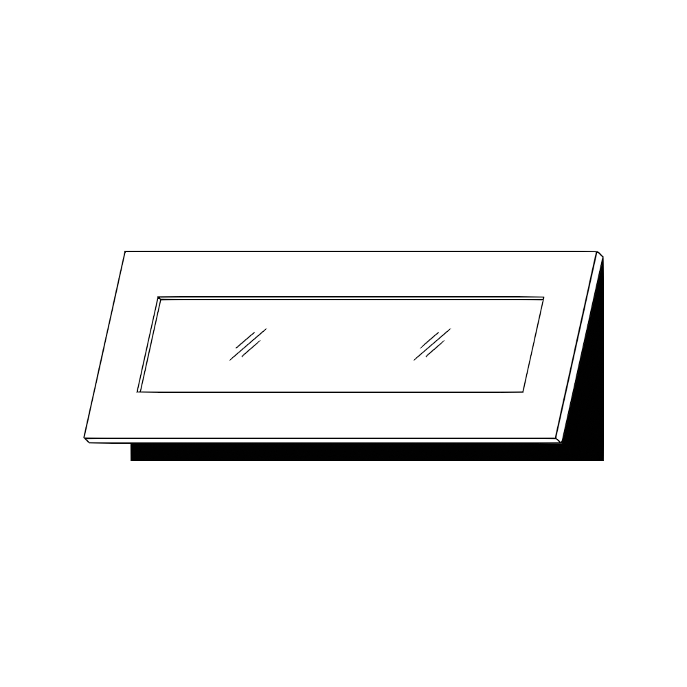 Horisontell vitrinlucka