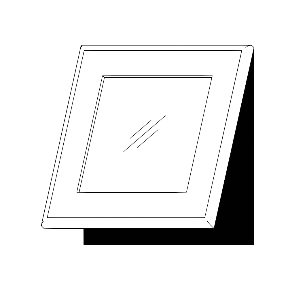 Horisontell vitrinlucka