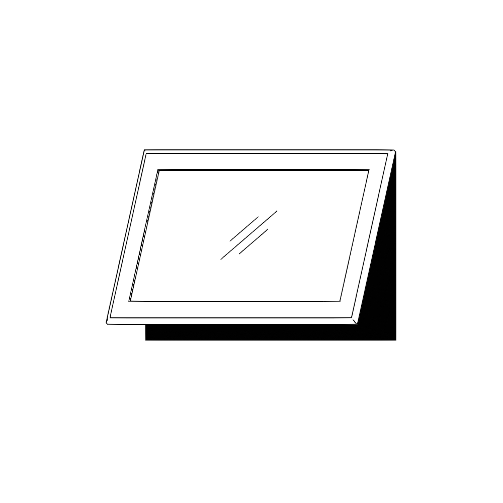 Vitrinlucka – side-by-side kyl