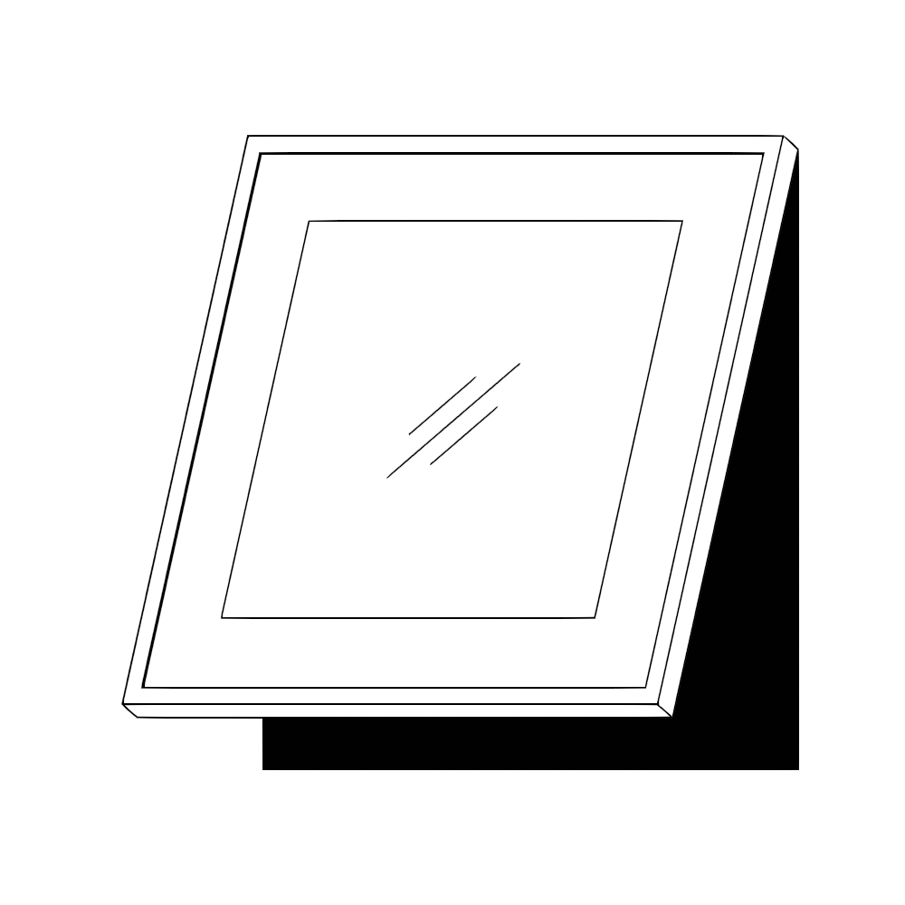 Horisontell vitrinlucka