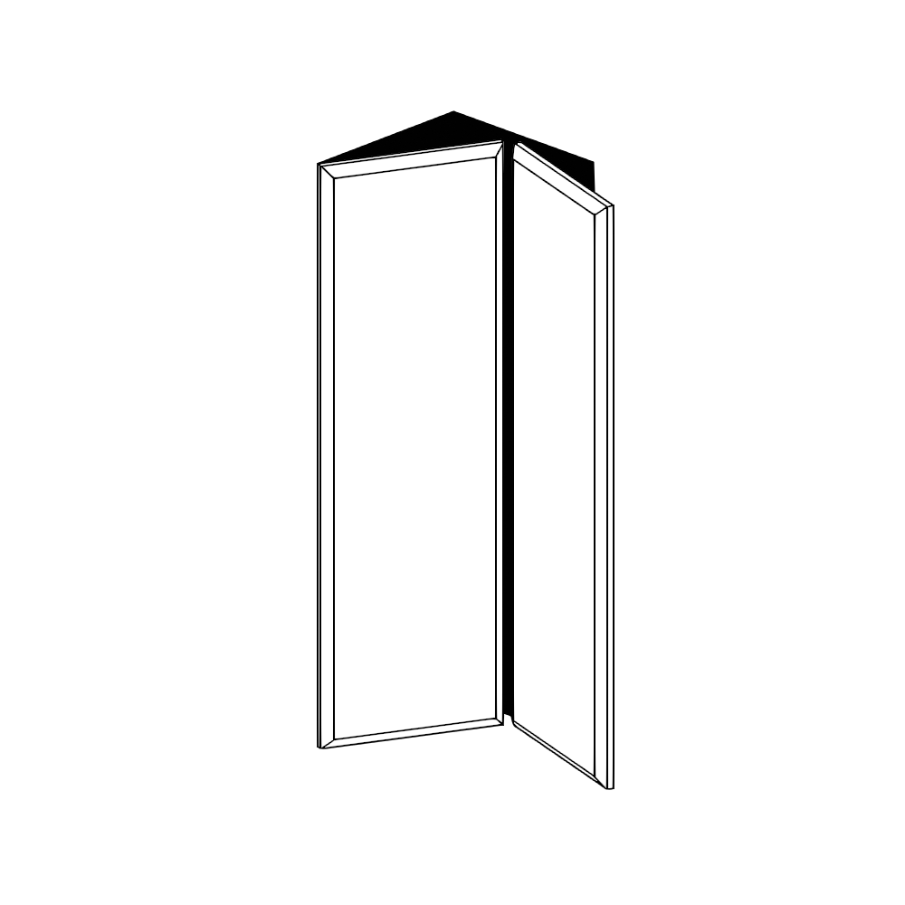 Bänkhörnskåplucka, 2 delar