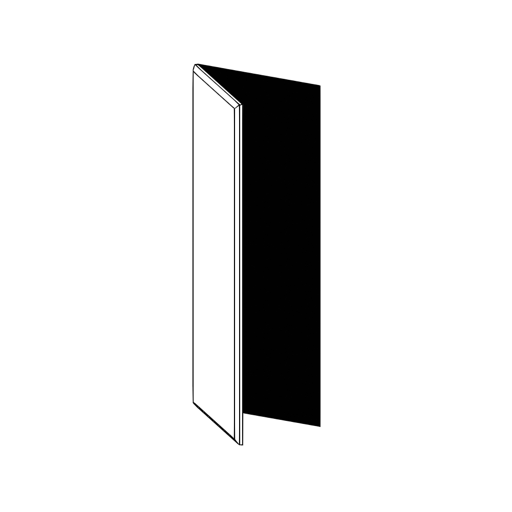 Vägghörnskåplucka 45°