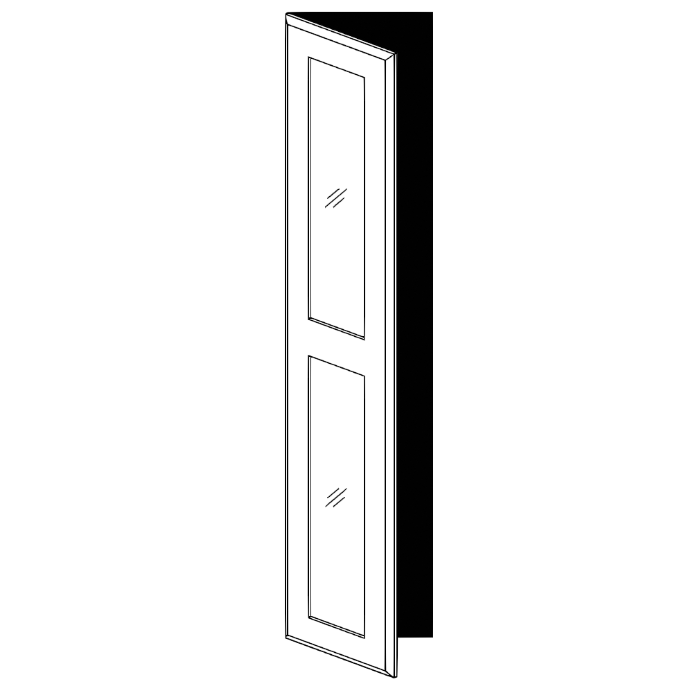 Vitrinlucka – två ramar