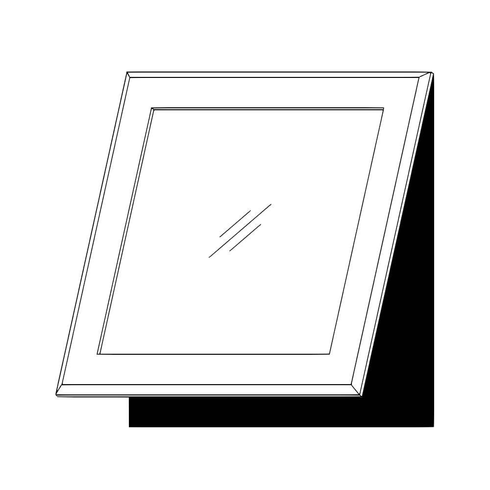 Horisontell vitrinlucka