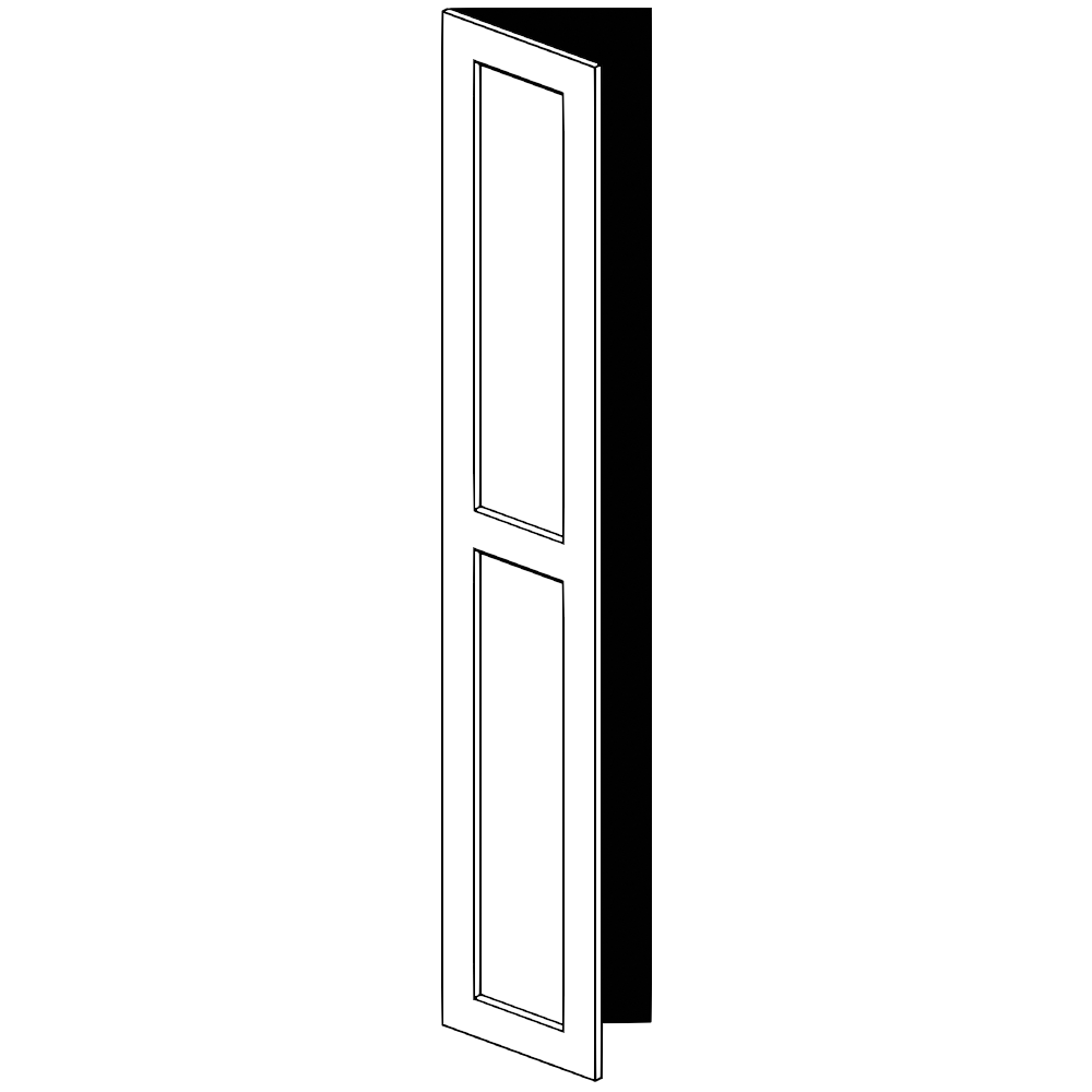 Högskåplucka, två ramar