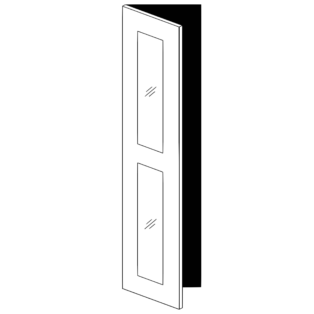 Vitrinlucka – två ramar