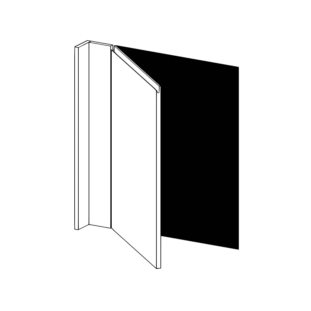 Bänkhörnskåplucka med Passbitar