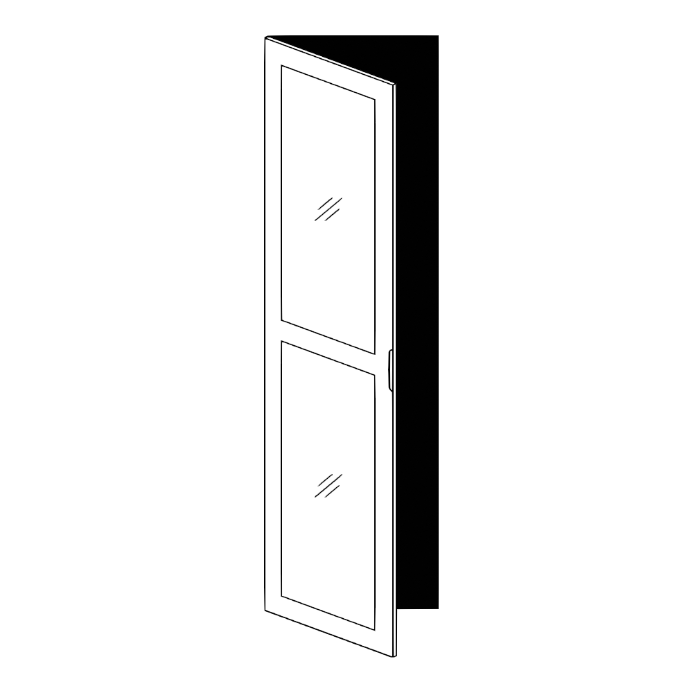 Vitrinlucka – två ramar