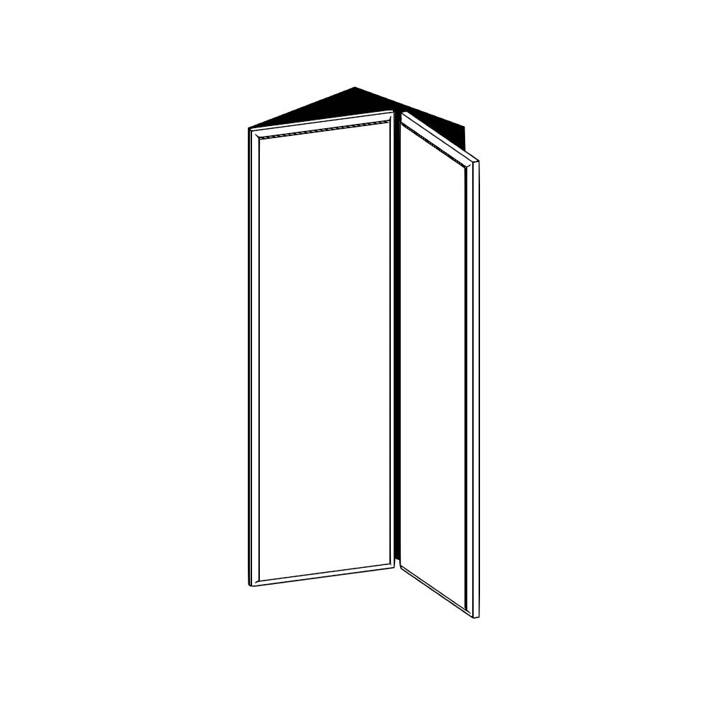 Bänkhörnskåplucka, 2 delar