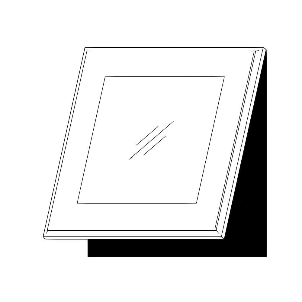 Horisontell vitrinlucka