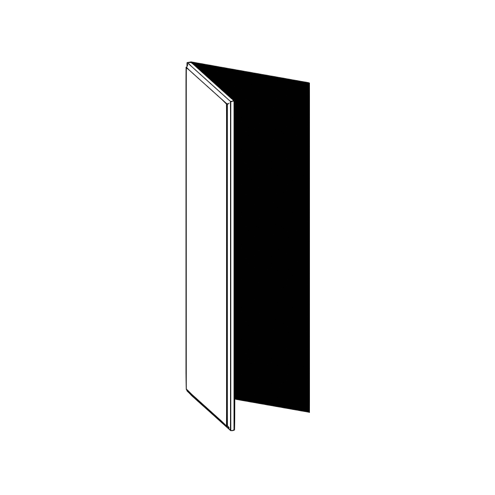 Vägghörnskåplucka 45°