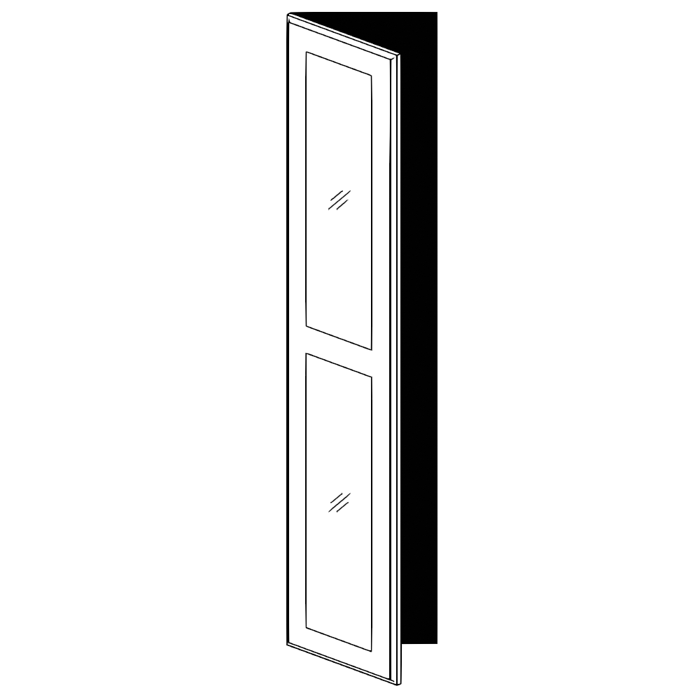 Vitrinlucka – två ramar