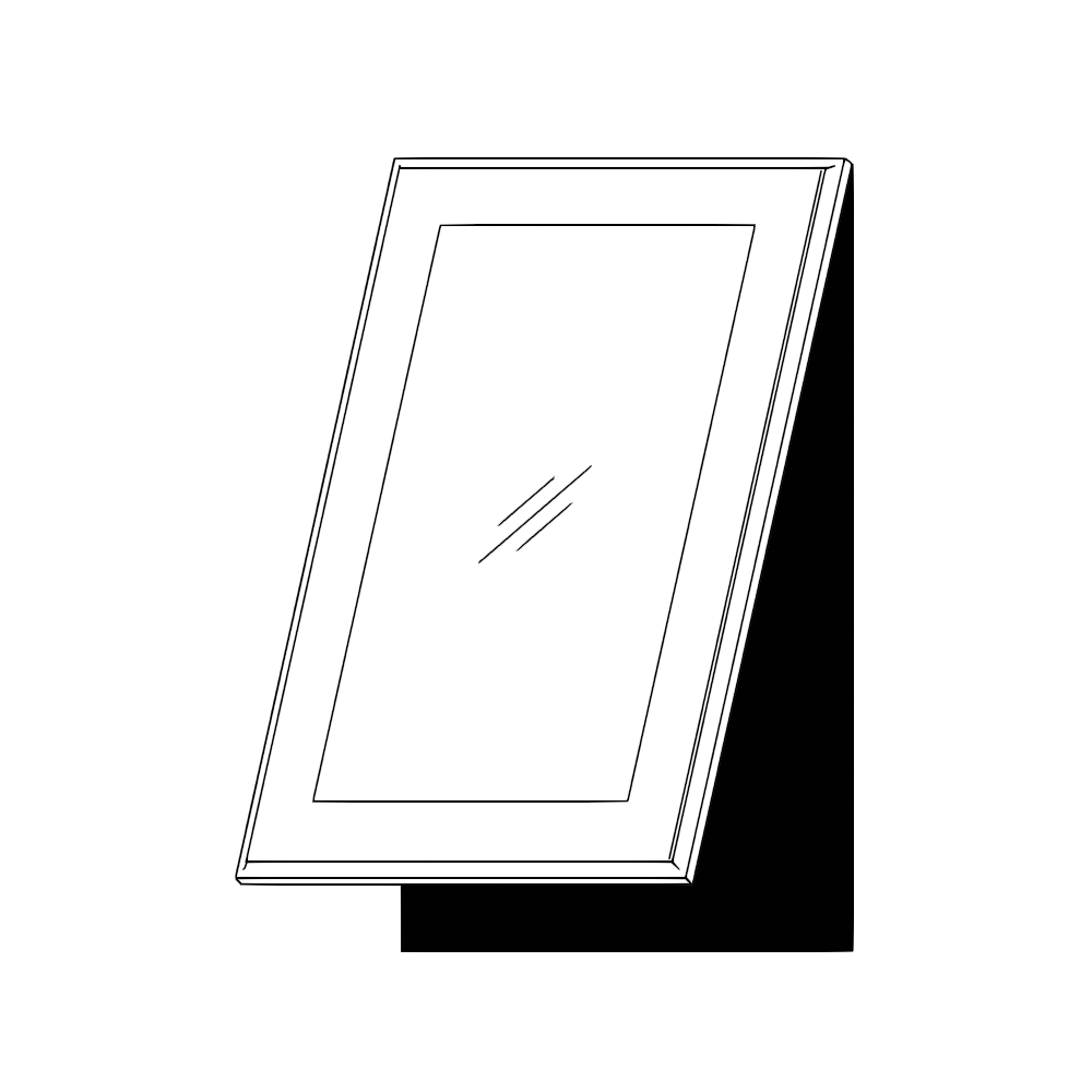 Horisontell vitrinlucka