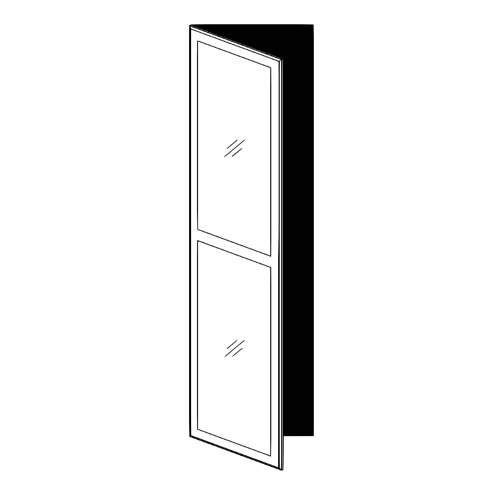 Vitrinlucka – två ramar