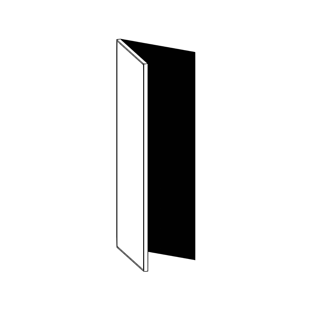 Vägghörnskåplucka 45°