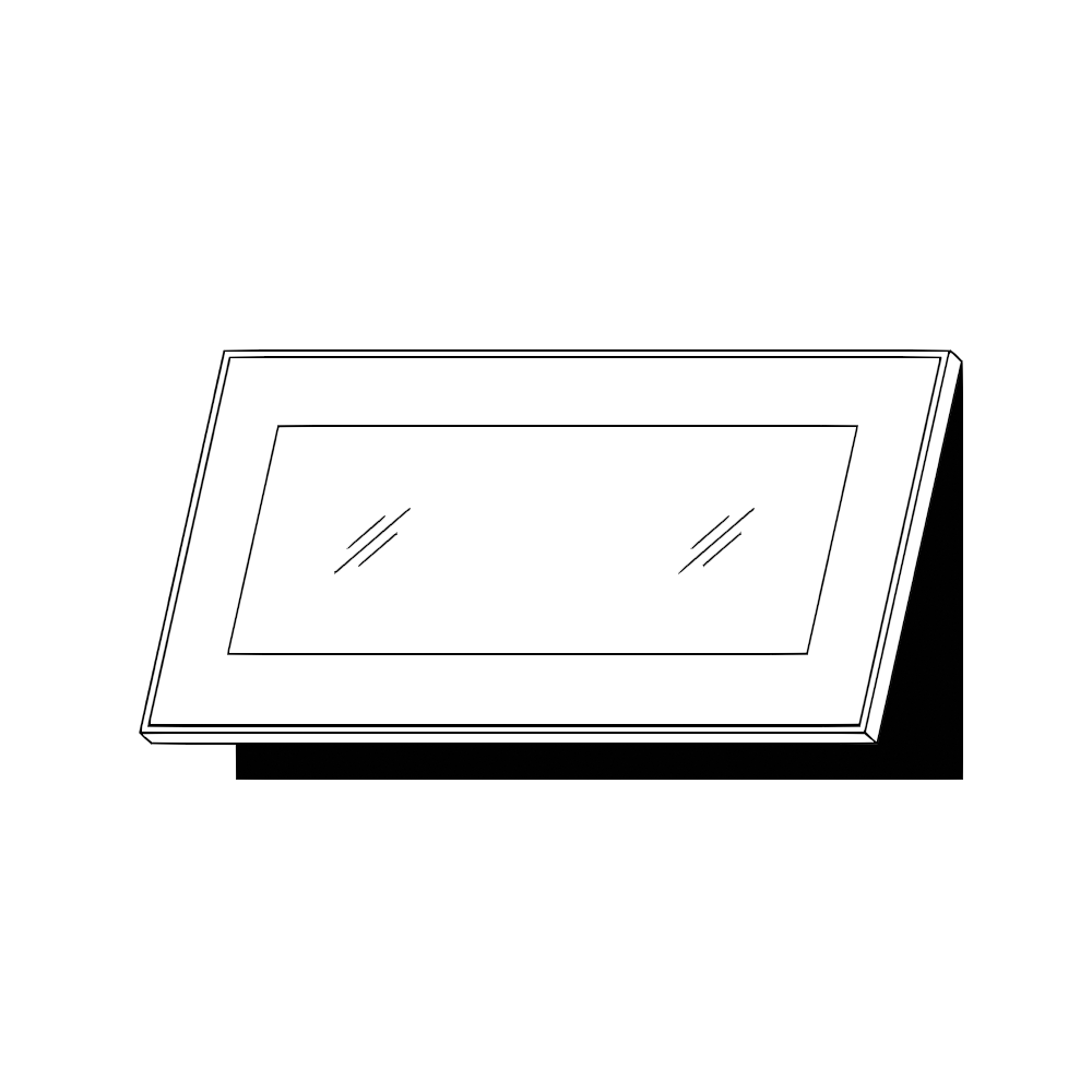 Horisontell vitrinlucka