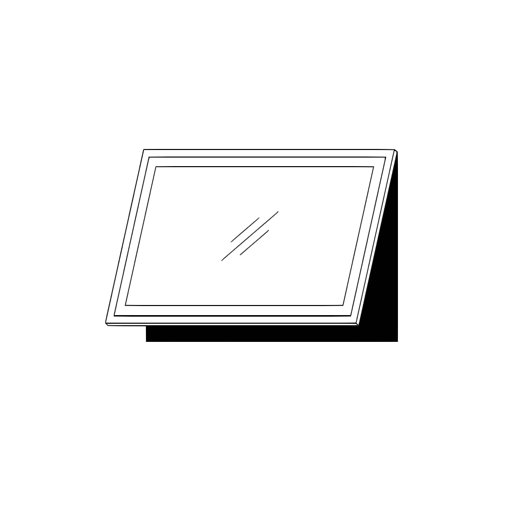 Vitrinlucka – side-by-side kyl