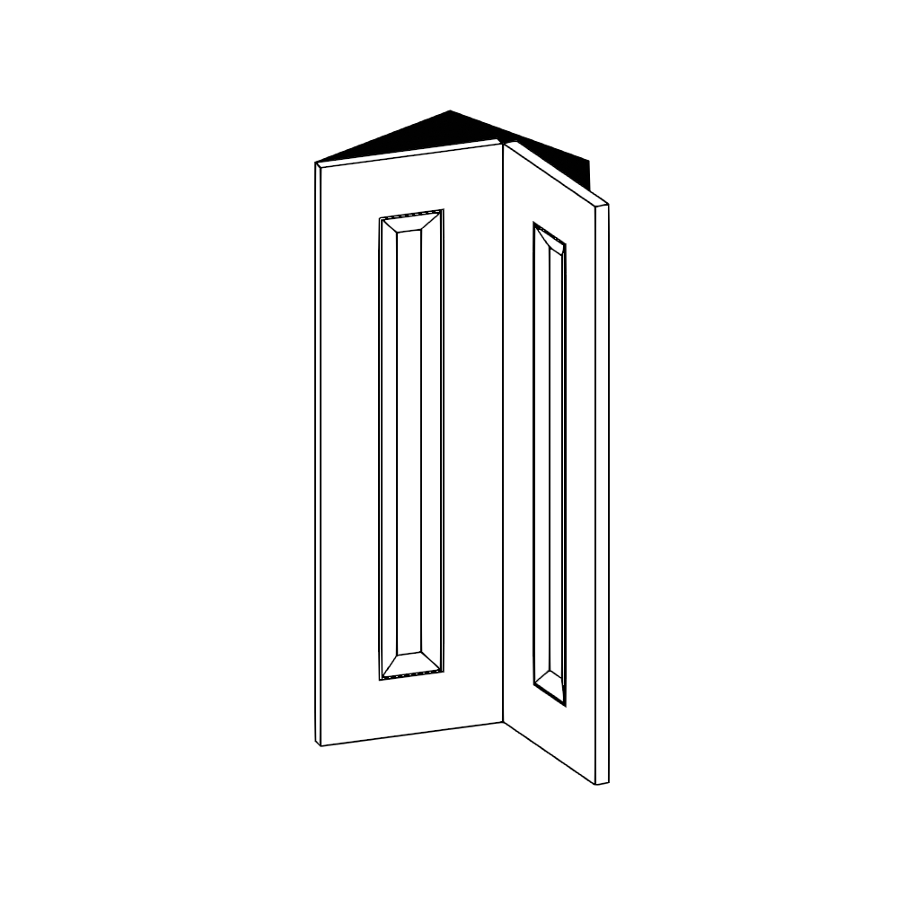 Bänkhörnskåplucka, 2 delar