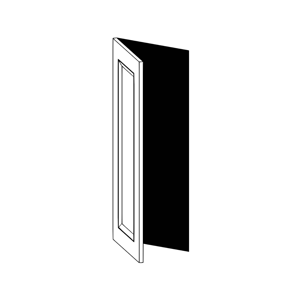 Vägghörnskåplucka 45°