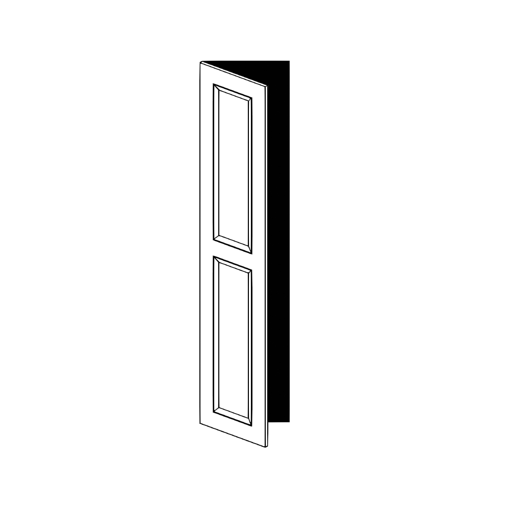 Högskåplucka, två ramar