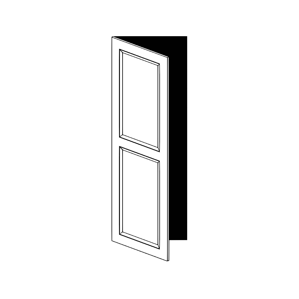 Högskåplucka, två ramar