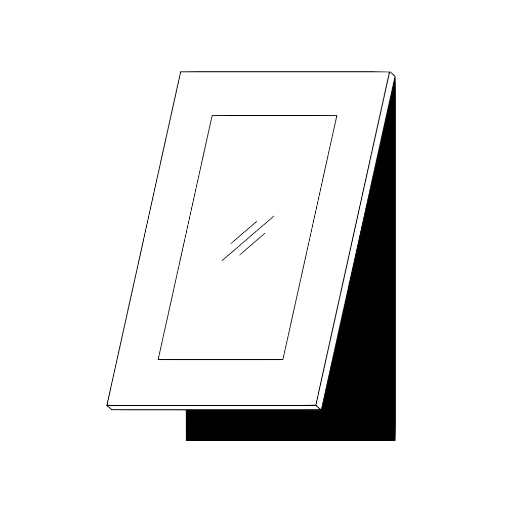 Horisontell vitrinlucka