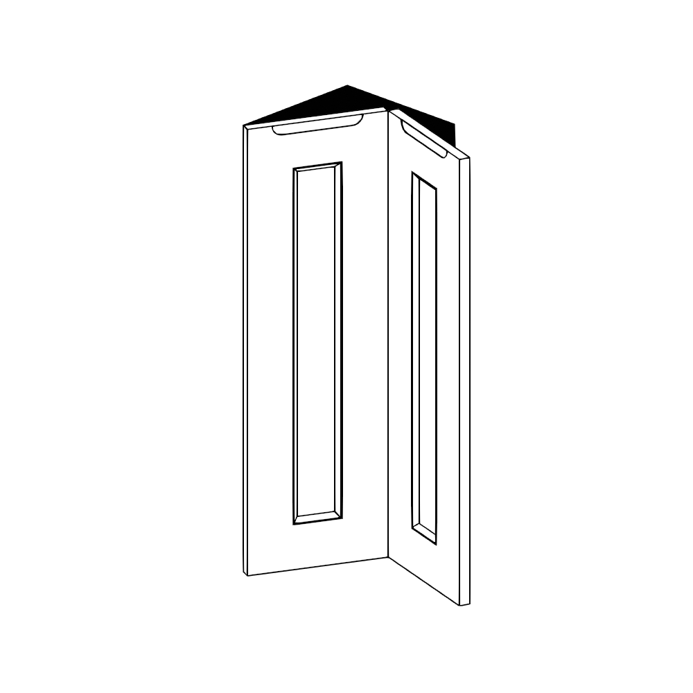 Bänkhörnskåplucka, 2 delar