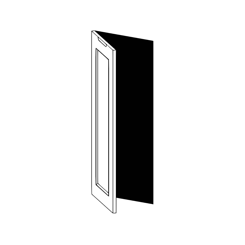 Vägghörnskåplucka 45°